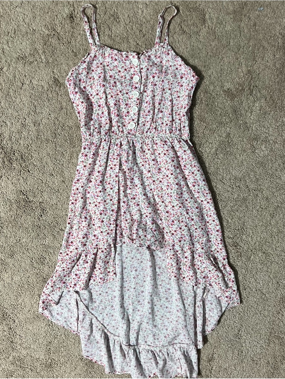 Girls size 7-8 flowy floral dress - like new
